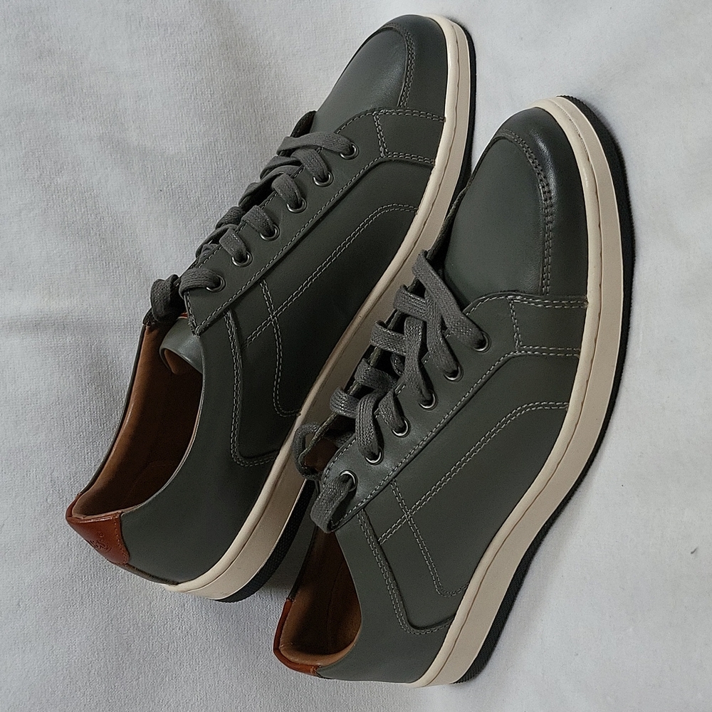 Dark Grey Leather Sneakers Landon Size 9.5M G.H. Bass - Picture 9 of 12